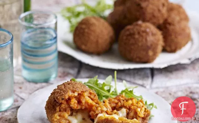 Margherita risotto balls