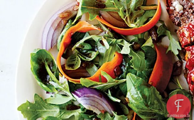Salada com vinagrete balsâmico