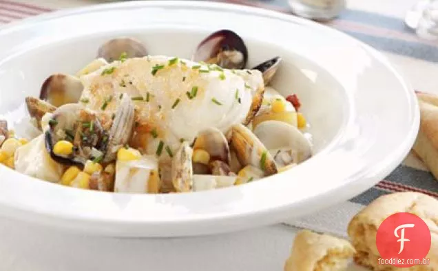 Bacalhau grelhado com molho de sopa