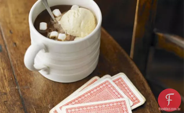 Chocolate quente milkshakes