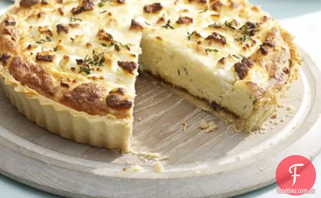 Queijo duplo & cebola soufflé tart