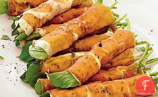 Prosciutto & rocket rolls