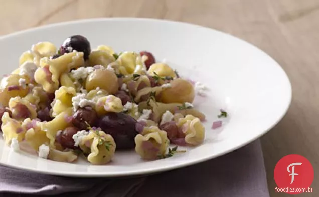 Campanelle com uvas torradas e Feta