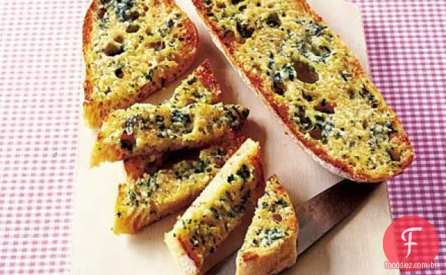 Alho e manjericão ciabatta