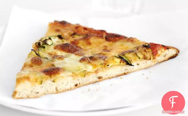 Cheesy courgette pizza