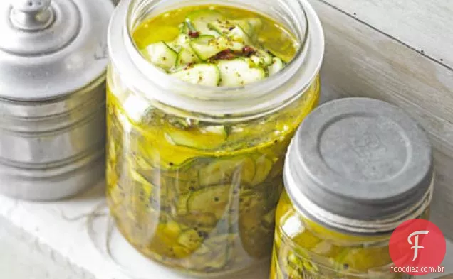 Picles crocantes da courgette