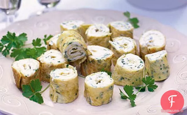 Omeletes em miniatura com ricota