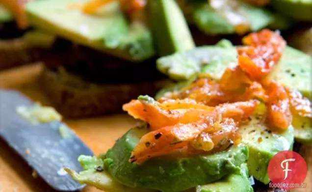 Bacon Abacate E Sundried Tomate Sanduíche