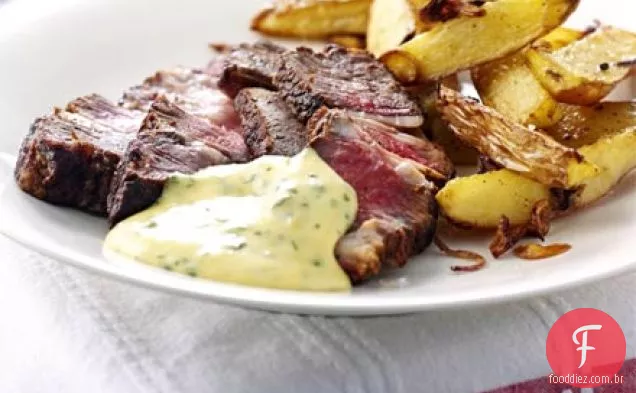 Bife de costela com manjericão Holandês