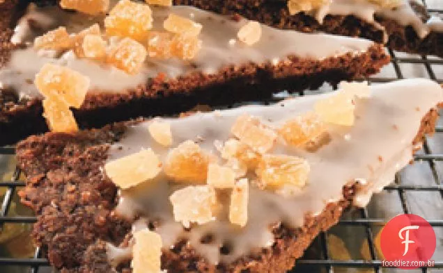 Shortbread de especiarias de café com gengibre cristalizado