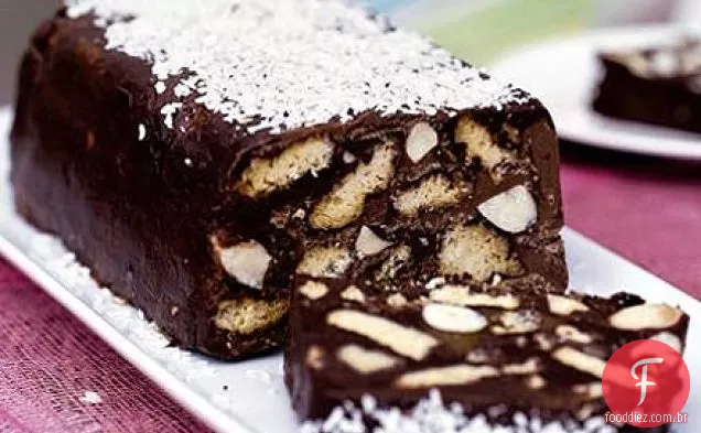 Bolo rápido de chocolate e nozes