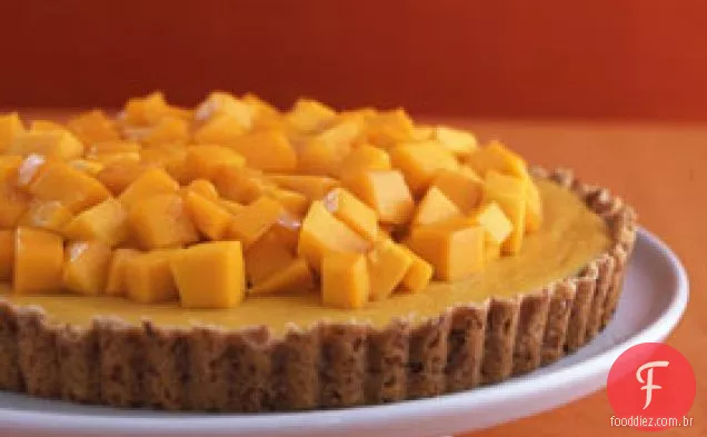 Torta de manga com crosta de coco