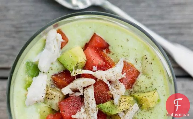 Sopa Refrigerada Do Pepino Do Abacate