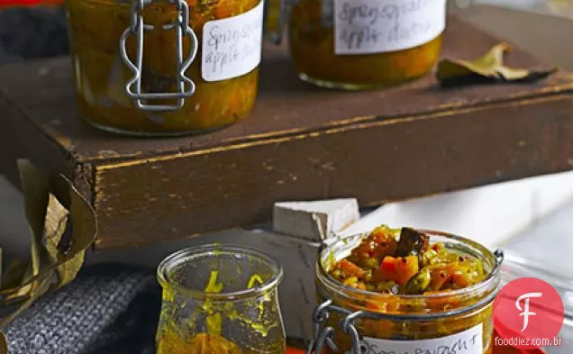 Abóbora picante e chutney de maçã