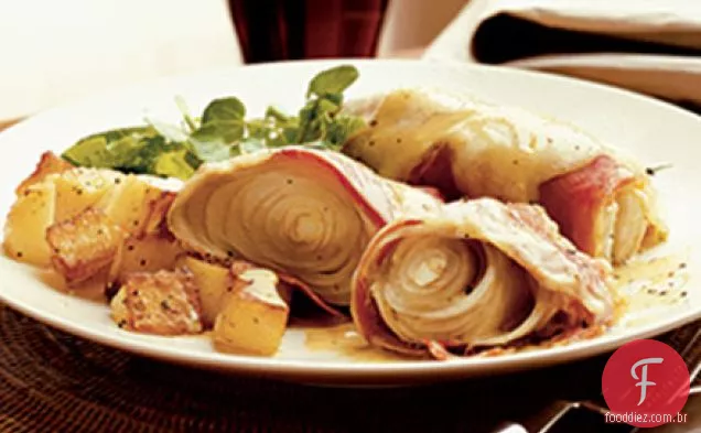Chicória dourada em Wraps prosciutto