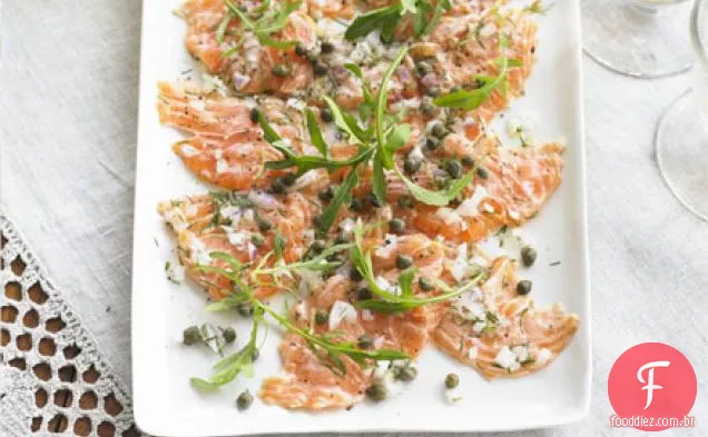 Carpaccio de salmão fresco