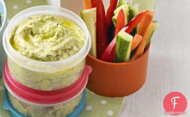 Hummus de limão e coentro
