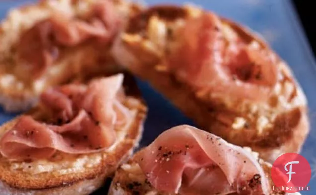 Queijo Crostini com Prosciutto