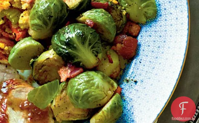 Couve de Bruxelas com bacon Applewood