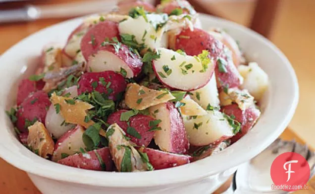 Salada Quente De Batata Com Truta Defumada