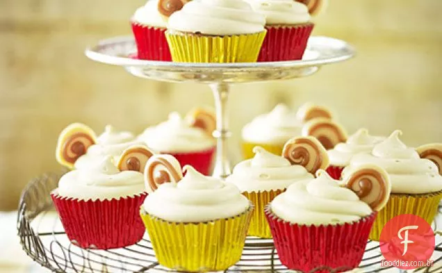 Cupcakes botão caramelo