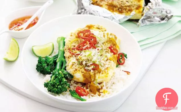 Curry coco peixe parcelas