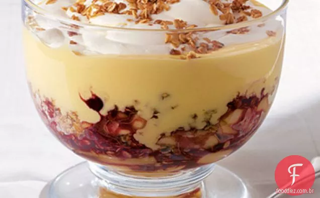 Apple Flapjack trifle