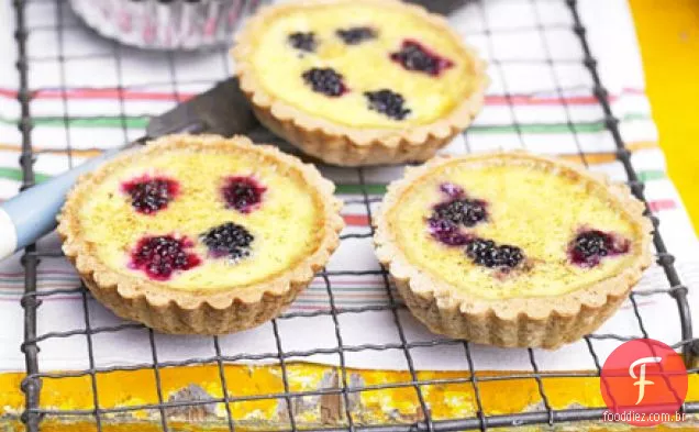 BlackBerry custard tarts