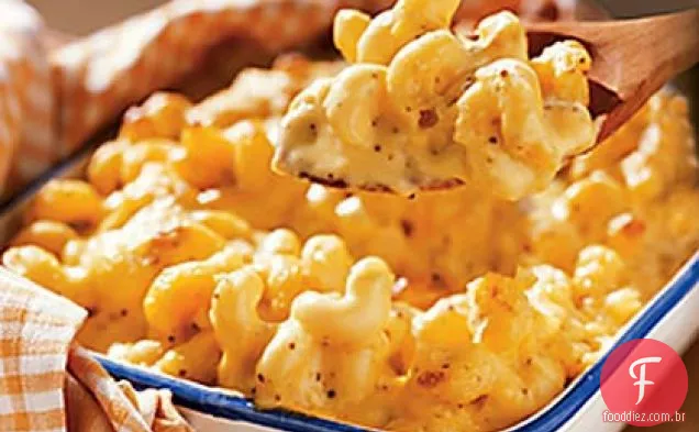 Macarrão cozido e queijo