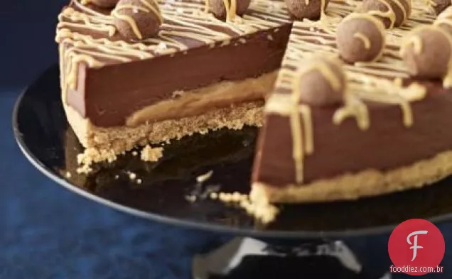 Torta de chocolate com caramelo salgado