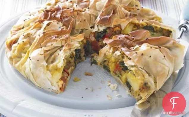 Tortas de batata e espinafre Bombaim