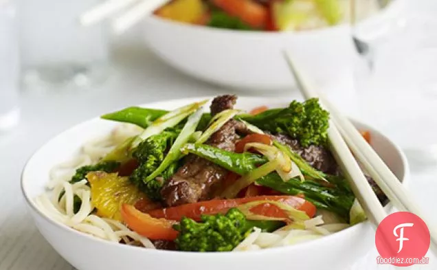 Carne & laranja stir-fry