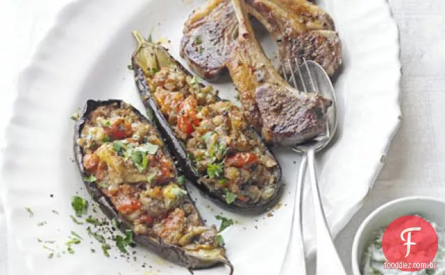 Imam bayildi com churrasco cordeiro & tzatziki