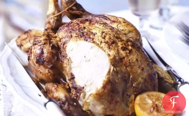 Frango assado perfumado