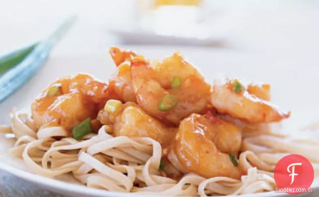 Camarão frito com molho de laranja picante