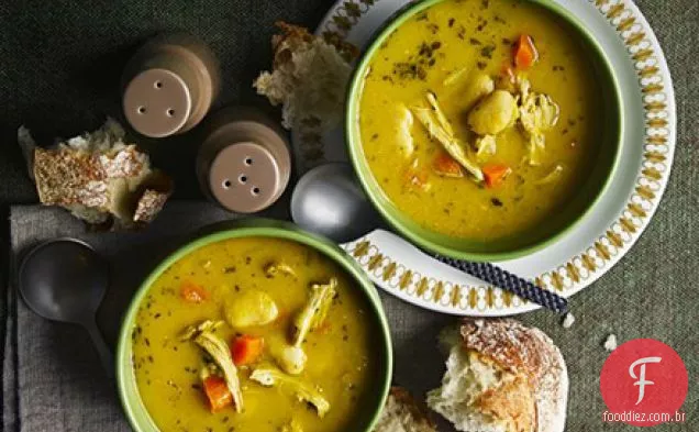 Herby chicken & butter Bean soup