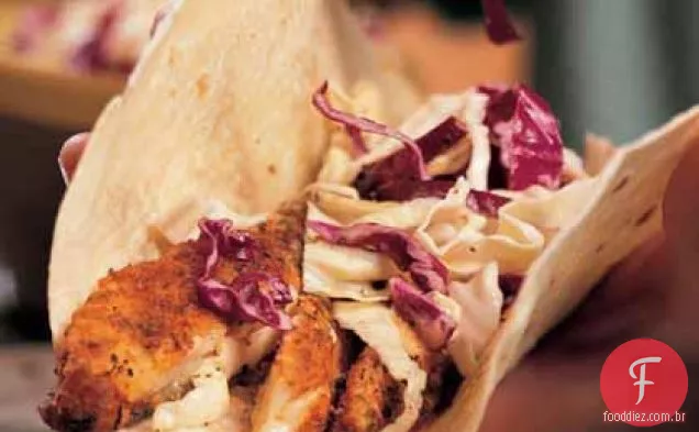 Cajun Catfish Wraps com Slaw