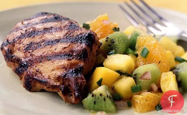 Frango grelhado com Salsa de frutas