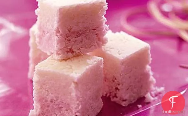 Quadrados de gelo de coco