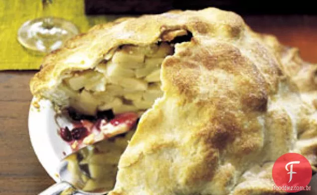 Torta De Maçã Cranberry-Ribbon