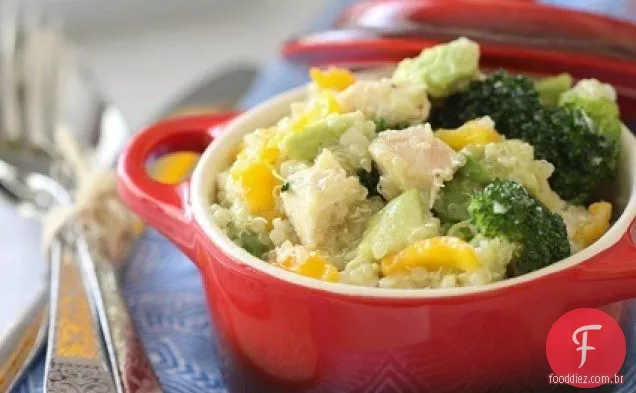 Salada De Verão De Quinoa De Frango E Abacate