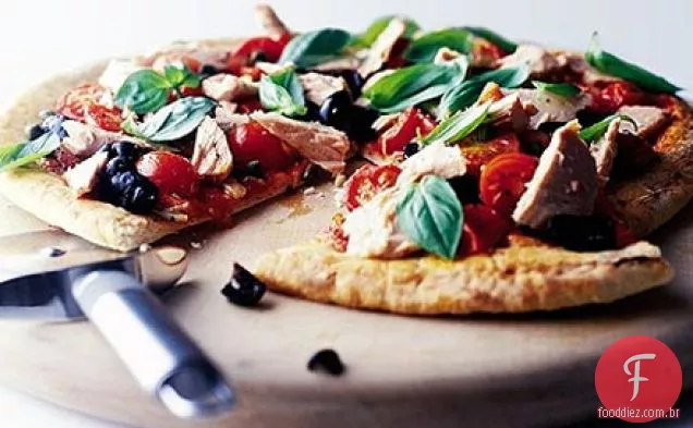 Pizza de atum de dez minutos