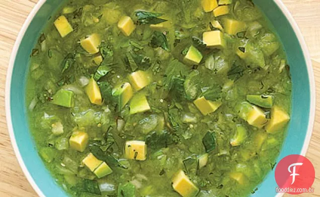 Sopa Mexicana De Abacate Tomatillo