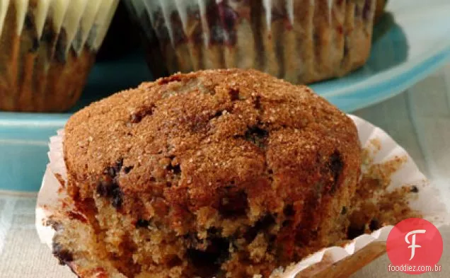 Muffins De Aveia De Mirtilo