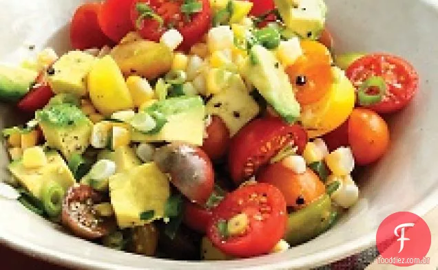 Salada De Tomate, Milho E Abacate