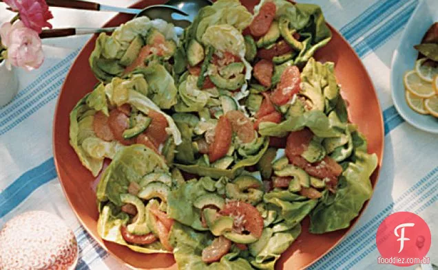 Salada de abacate e toranja