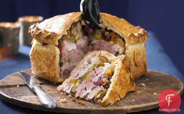 Quatro de vinte de frango & torta de presunto