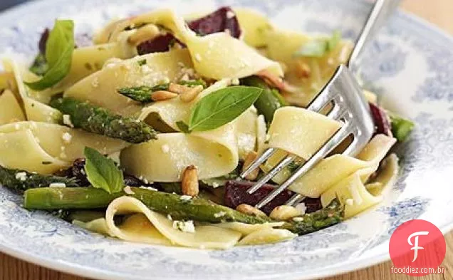 Massa veg assada com Cheshire pesto