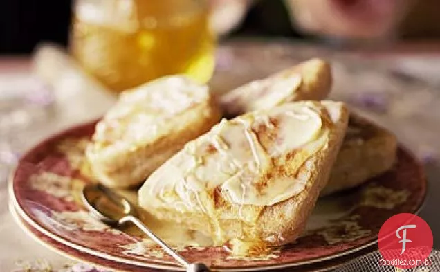 Griddle scones com mel