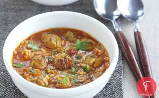 Carne de porco perfumada e arroz one-pot